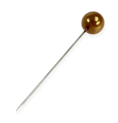 položky Špendlíky s perlovou hlavičkou zlaté Ø10mm 60mm 50p