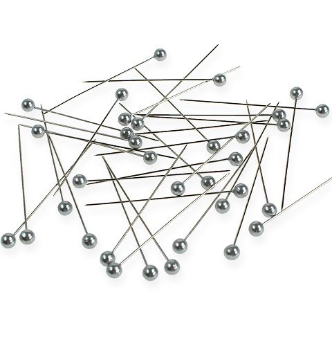 položky Špendlíky s perleťovou hlavičkou Ø6mm 65mm strieborné