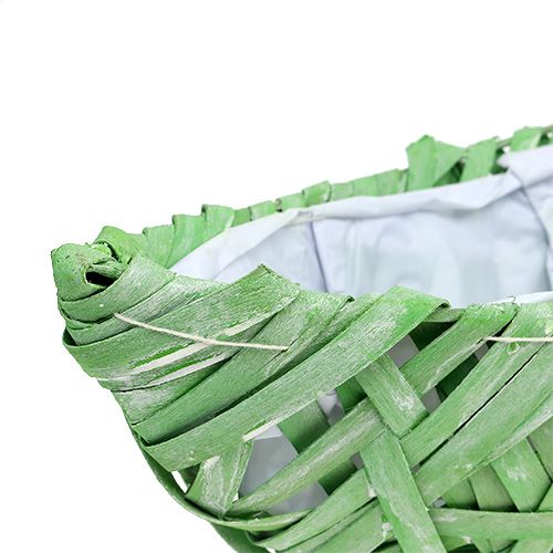 Floristik24 Rastlinná loď zelená 37 cm x 13 cm V13,5 cm