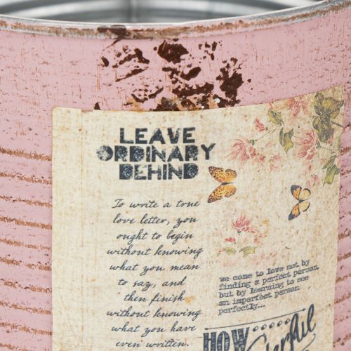 položky Kvetináč, antická ruža, dekoratívna kovová krabička, vintage, Ø15,5 cm V15 cm