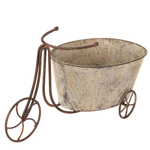 Výsadbový cyklistický kvetináč bicyklový hrdzavo šedá 34×16×18cm