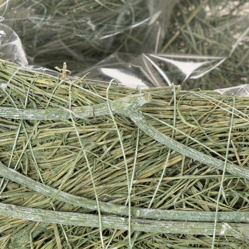 Miska v tvare srdca z prírodnej trávy s fóliou na výsadbu, 38 cm | Floristik24.sk