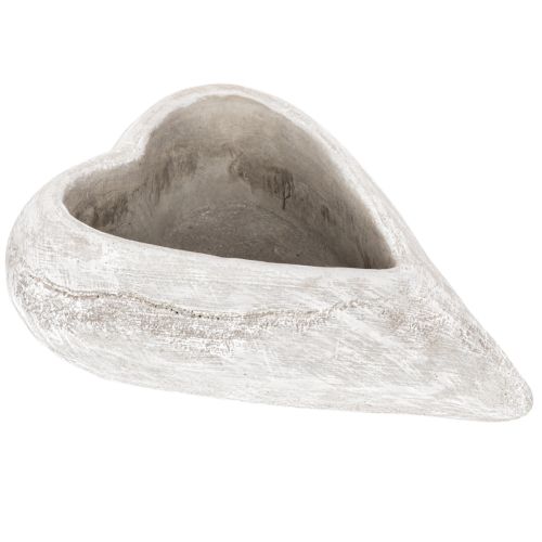 Dekoratívna miska v tvare srdca, sivá; malý kvetináč v tvare srdca, 19 cm kúpiť | Floristik24.sk
