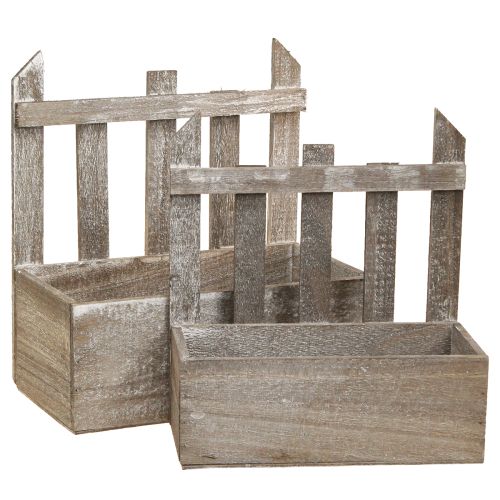 položky Kvetináč Drevený mini kvetináč L22/25 cm Sada 2 ks