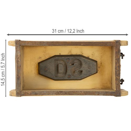 položky Drevený kvetináč v tvare tehly, recyklovateľný, 32×15×10cm