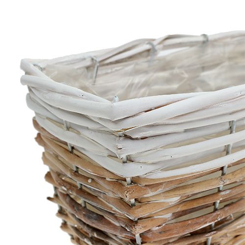 Floristik24 Debnička na rastliny 31x13cm biela-prírodná