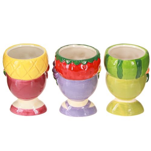 položky Dekoratívna keramická hlava rastliny dievča s ovocím 13,5 cm 3 ks