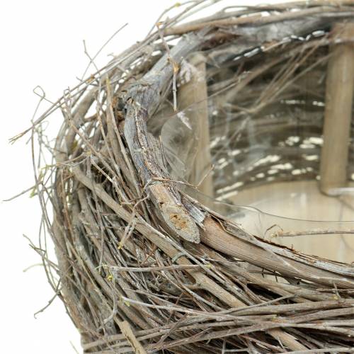 Floristik24 Kôš na rastliny vinič a konáre biele umyté Ø37/28cm sada 2 ks