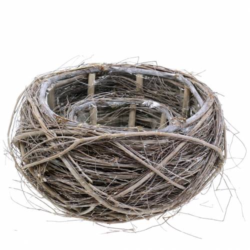 Floristik24 Kôš na rastliny vinič a konáre biele umyté Ø37/28cm sada 2 ks