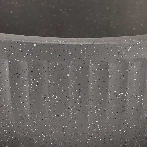 položky Plastový kvetináč s drážkami, antracitová Ø30cm