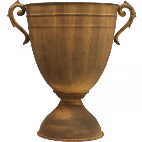 Hrnček na rastliny hrdzavý vzhľad váza kovová Ø22,5 cm V32,5 cm | Floristik24.sk