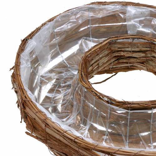 Floristik24 Rastlinná kruhová kôra prírodná miska na rastliny Ø50/43cm sada 2 ks