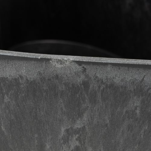 Floristik24 Dekoratívna plastová miska v tvare srdca, antracitová 13×16×6,5 cm