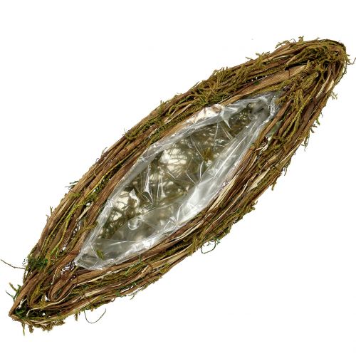 Floristik24 Rastlinná loďka na hrob 57cm x 19cm 1 kus