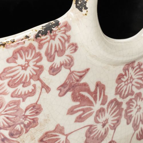 položky Dekoratívny kvetináč s rúčkou, kvetinový, 21 cm