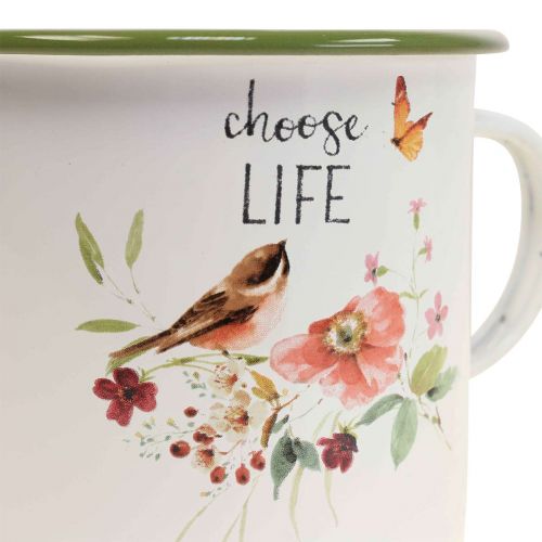 položky Pohár na rastliny Smaltovaný pohár na pestovanie s nápisom Ø11cm