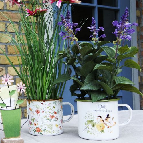 položky Pohár na rastliny Smaltovaný pohár na pestovanie s nápisom Ø11cm