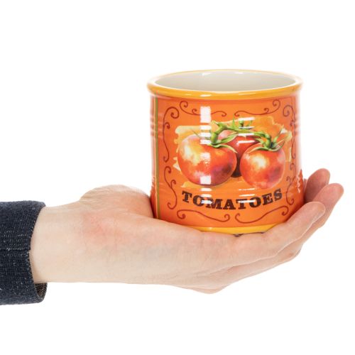 položky Sada kvetináčov na paradajky, keramické dekoratívne kvetináče do kuchyne a retro dekorácie, 14 cm, sada 3 kusov