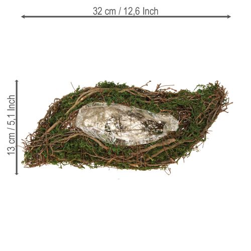 Malá miska Plant Wave Vines s machom 31 × 15 × 7 cm | Floristik24.sk