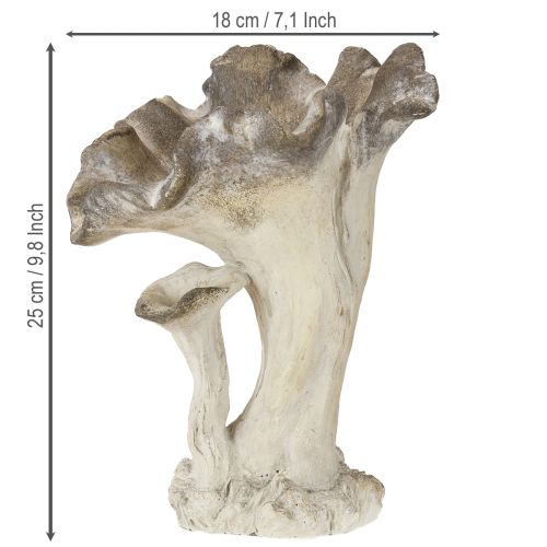 položky Dekorácia z liateho kameňa, záhradná dekorácia s hubami, sivá 18×16×25cm