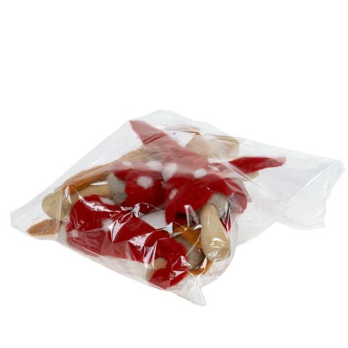 položky Dekoratívne plstené huby červená, oranžová 6 ks