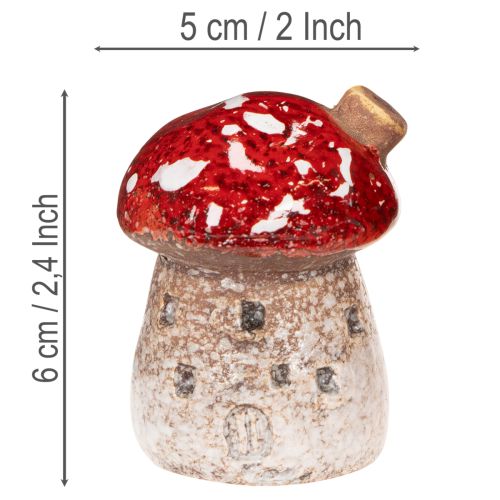 Dekorácia na domček s hubami Miniatúrna muchotrávka 6 cm 2 ks | Floristik24.sk