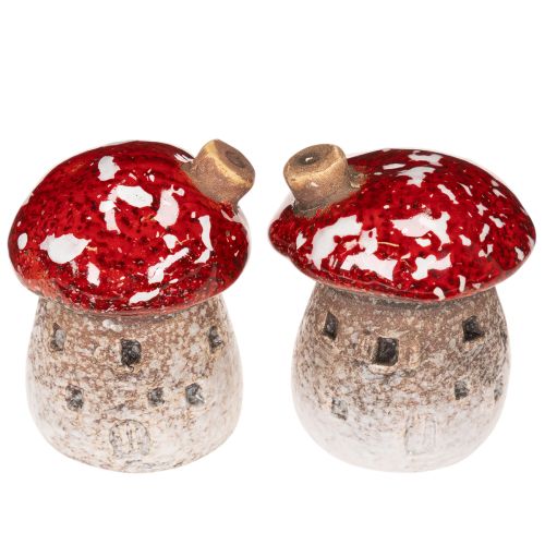 Dekorácia na domček s hubami Miniatúrna muchotrávka 6 cm 2 ks | Floristik24.sk
