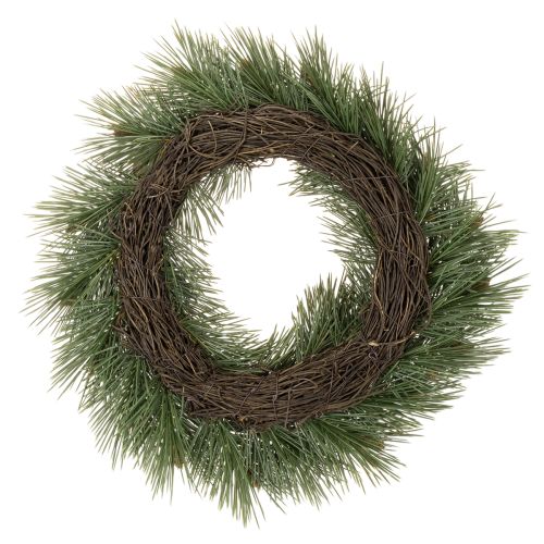 Umelý veniec z borovicových konárov s malými šiškami, 40 cm | Floristik24.sk