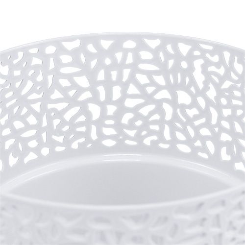 Floristik24 Plastový kvetináč biely Ø14,5cm H15,5cm 1 kus