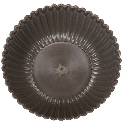 Rebrovaná miska, antracitová, dekoratívna miska, okrúhla, 15 cm, 2 kusy | Floristik24.sk
