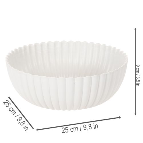 Dekoratívna misa, rebrovaná, veľká veľkosť 25 cm | Floristik24.sk