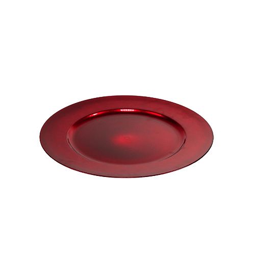 položky Plastový tanier Ø25cm červený s efektom glazúry