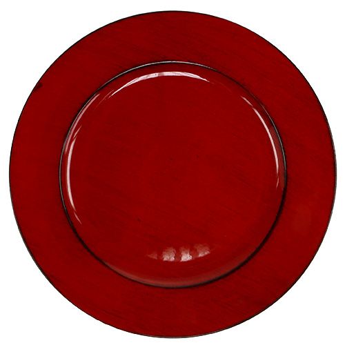 Plastový tanier Ø33cm červeno-čierna