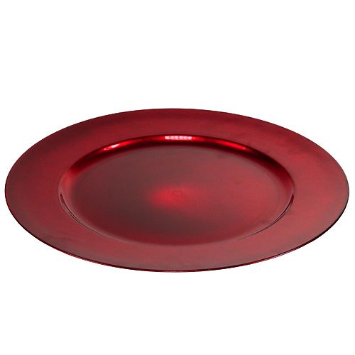 položky Plastový tanier Ø33cm červený s glazúrovaným efektom