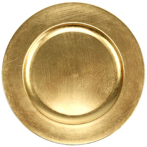 Floristik24 Plastové taniere zlaté Ø17cm 10p