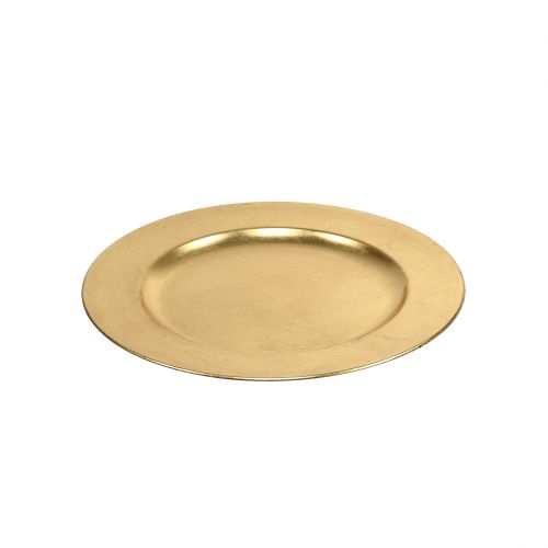 položky Plastový tanier 25 cm zlatý s efektom zlatého lístia