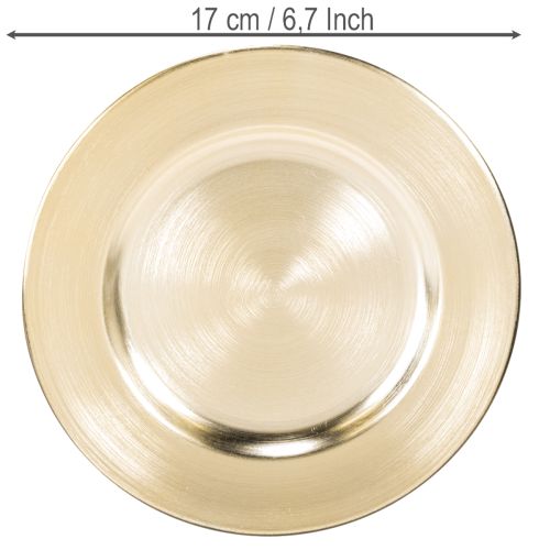 Malé okrúhle lesklé dekoratívne taniere, 17 cm, 6 kusov