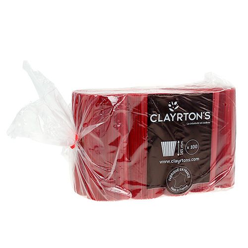 položky Skladané manžety červené 14,5cm 100 kusov