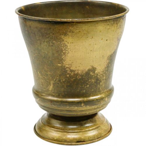 Vintage kvetináč kovová miska váza mosadz Ø17cm V19cm kúpiť | Floristik24.sk