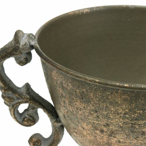 Floristik24 Kovový pohár starozlatý Ø14cm H16cm