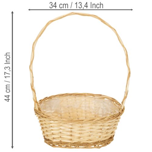 Darčekový košík cca 30 cm x 23 cm, svetlý | Floristik24.sk