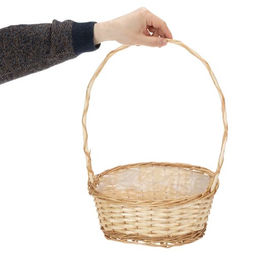 Darčekový košík cca 30 cm x 23 cm, svetlý | Floristik24.sk