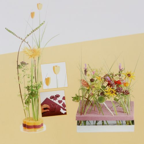 Floristik24 Kvetinová penová dizajnérska doska zelená 34,5 cm × 34,5 cm 3ks