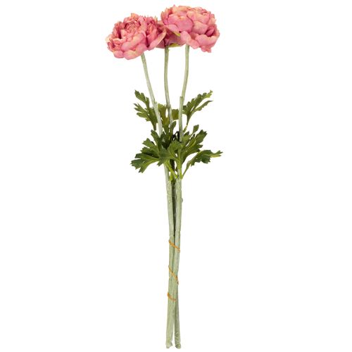 položky Umelý ranunculus ako kytica pre elegantnú a nenáročnú dekoráciu, 51 cm, 3 kusy