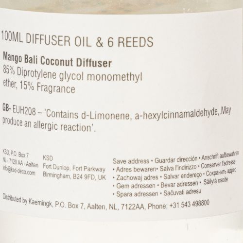 položky Difuzér do miestnosti s vôňou exotického kokosu a manga pre dlhotrvajúcu sviežosť doma, 19 cm, 2 kusy