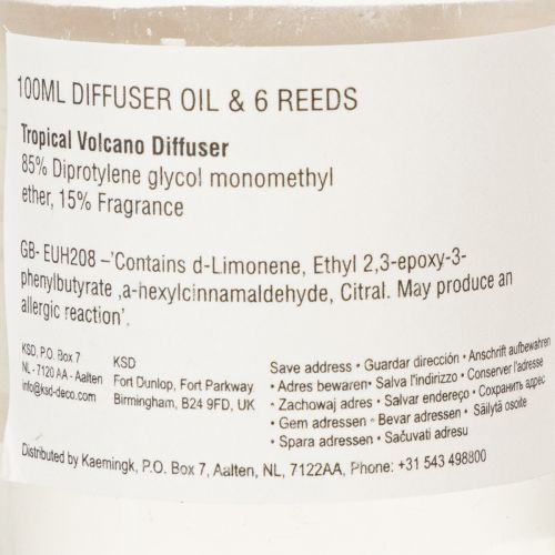 položky Difuzér do miestnosti s vôňou exotického kokosu a manga pre dlhotrvajúcu sviežosť doma, 19 cm, 2 kusy