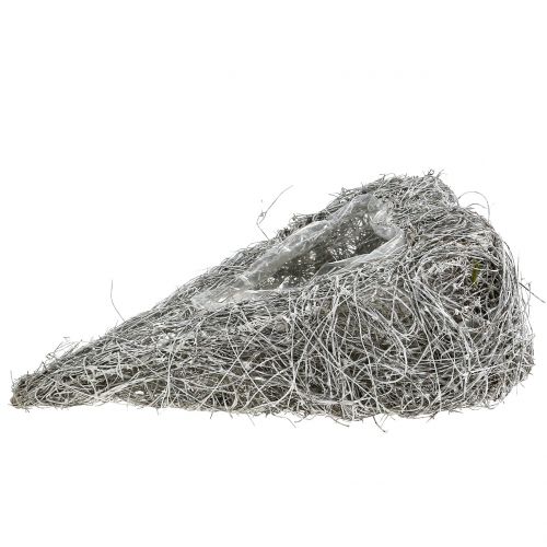 Viničové srdce na výsadbu umyté biele 35cm x 23cm 1ks | Floristik24.sk