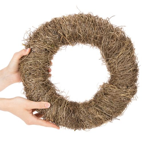 Veniec z prírodného materiálu, prírodný dekoratívny veniec na DIY projekty, 35 cm | Floristik24.sk