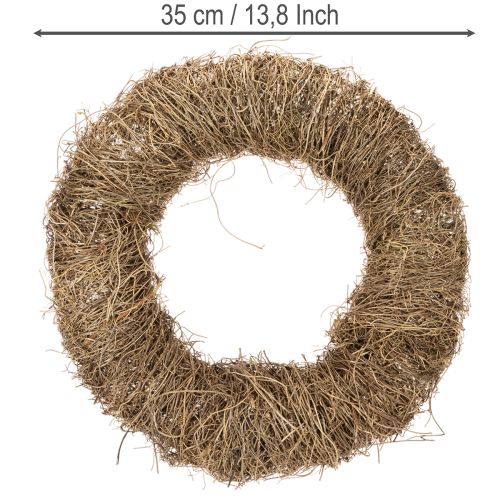 Veniec z prírodného materiálu, prírodný dekoratívny veniec na DIY projekty, 35 cm | Floristik24.sk
