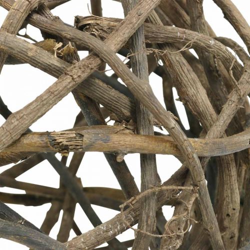 Floristik24 Ozdobná guľa viničové drevo prírodné tmavé Ø25cm